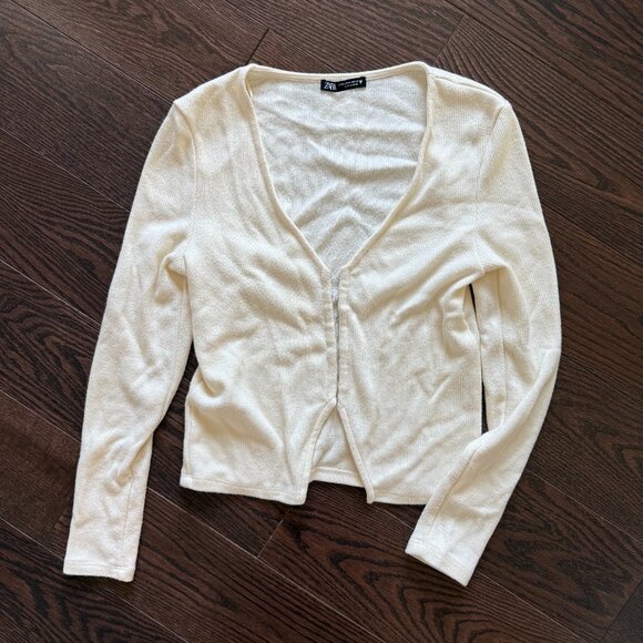 Zara White Knit Sweater - Picture 1 of 4